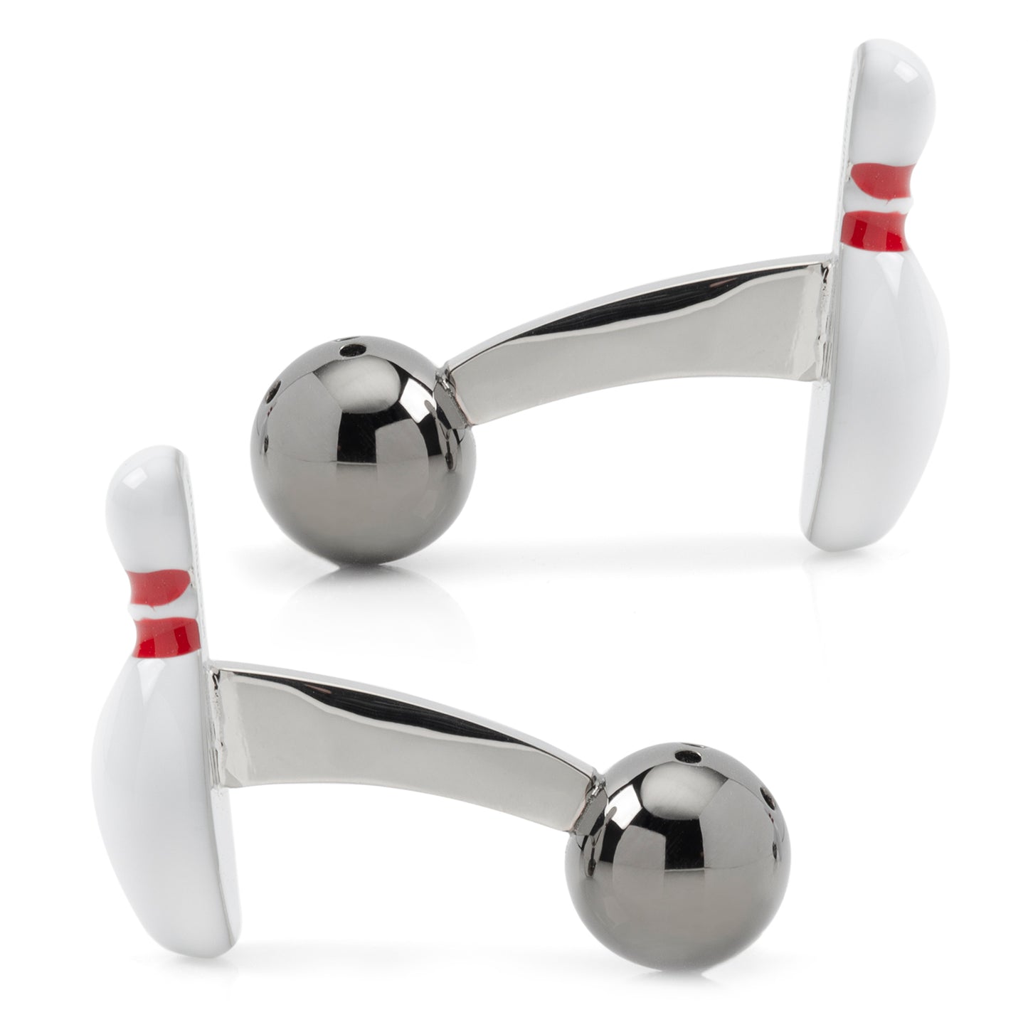 Cufflinks Inc - 3D Bowling Pin & Ball Cufflinks Image 4