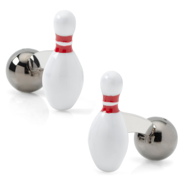 Cufflinks Inc - 3D Bowling Pin & Ball Cufflinks Image 1