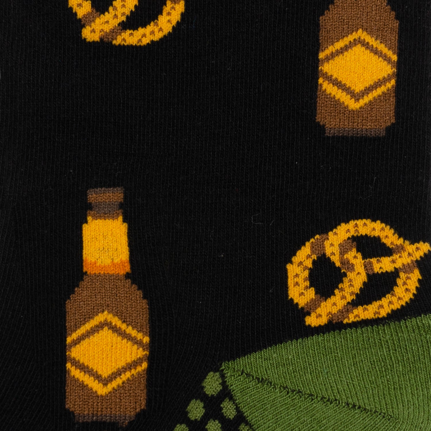 Beer Day Snacks Black Men's Socks Image 3