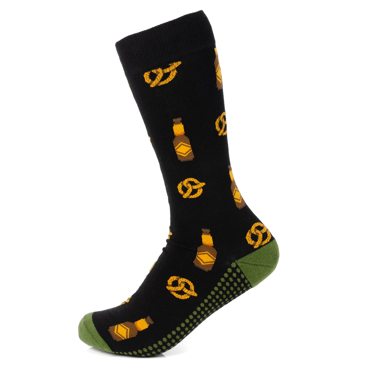 Beer Day Snacks Black Men's Socks Image 1