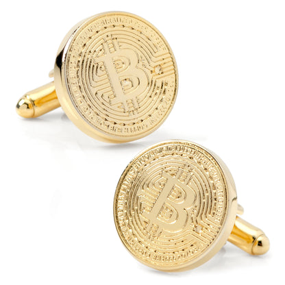 Cufflinks Inc - Crypto Bitcoin Debossed Cufflink Image 1