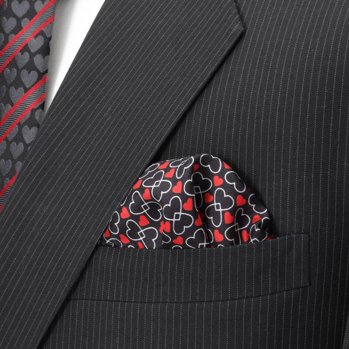 Intertwined Hearts Pocket Square Image 4