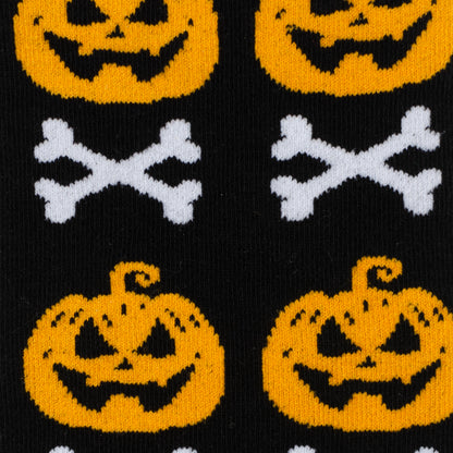 Bad To The Bone Pumpkin Black Men's Socks Image 3