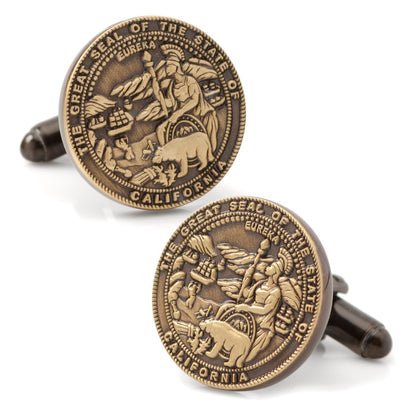 Cufflinks Inc - California Seal Embossed Cufflinks Image 1