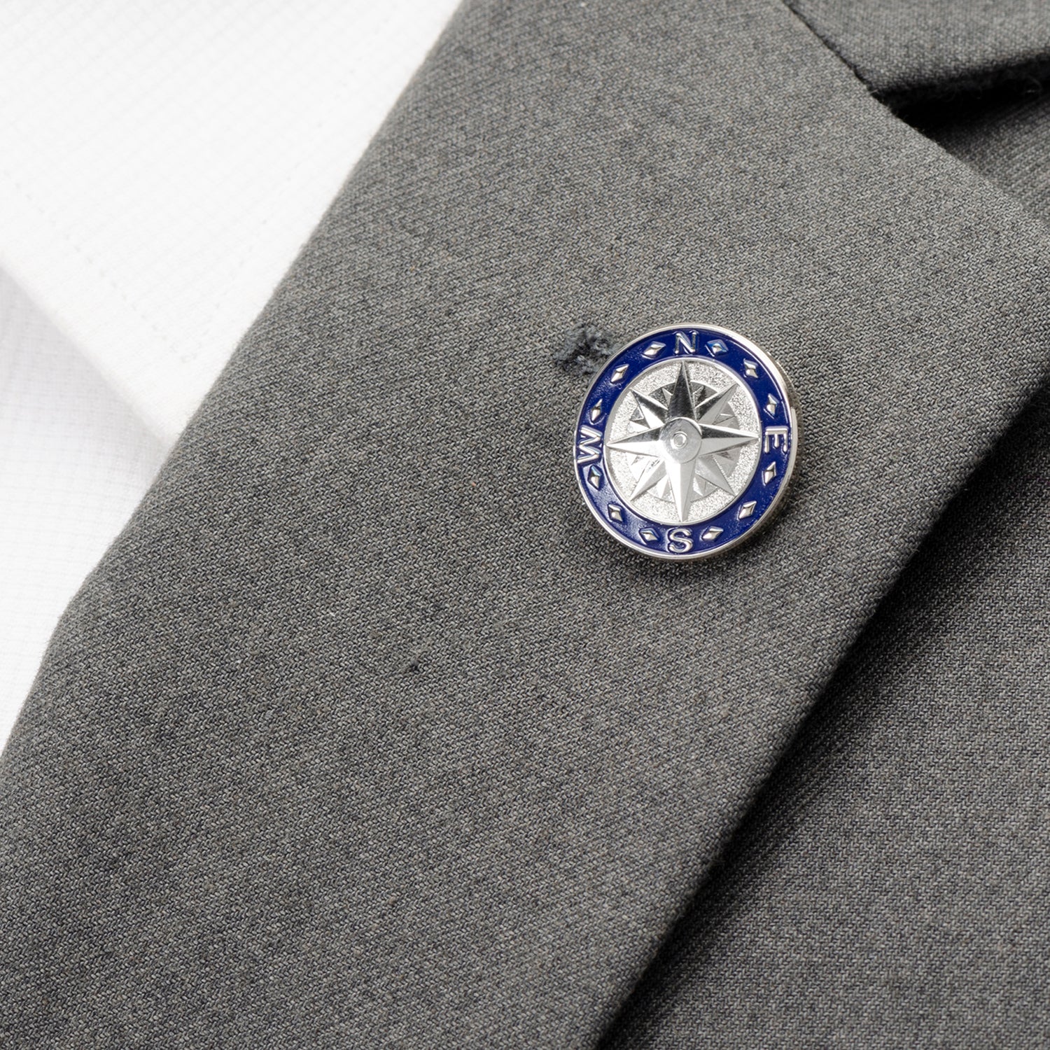 Blue Compass Lapel Pin  Image 4