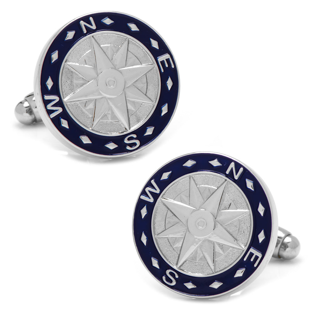 Blue Compass Cufflinks Image 1