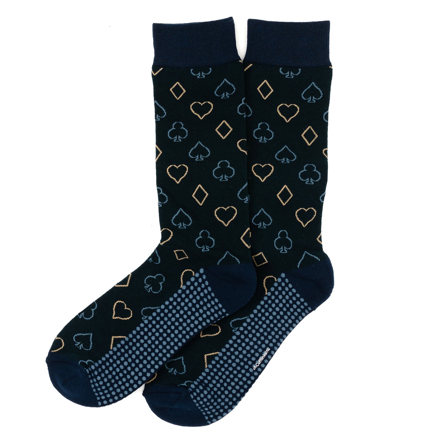 Card Suits Casino Blue Men's Socks Image 2