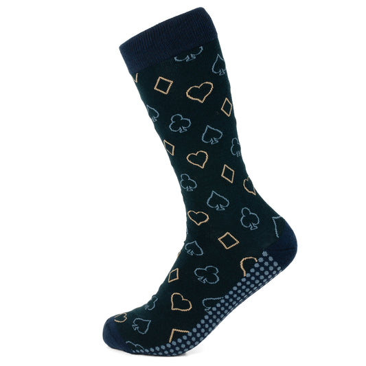 Card Suits Casino Blue Men's Socks Image 1