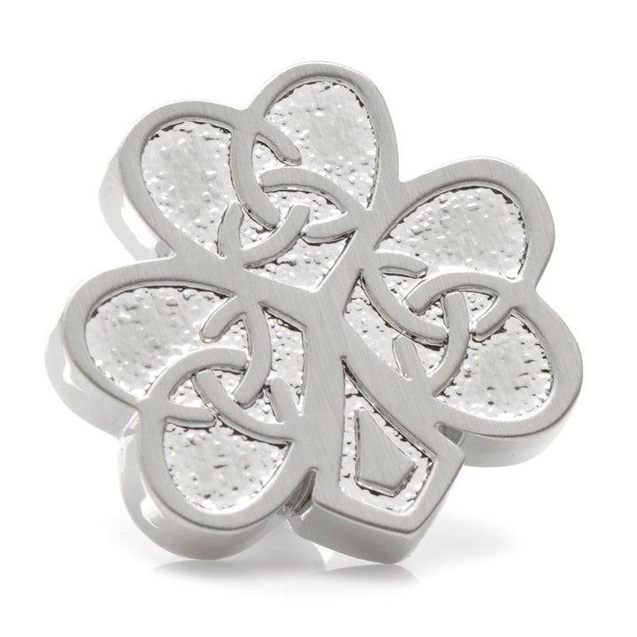 Celtic Knot Shamrock Lapel Pin Image 1