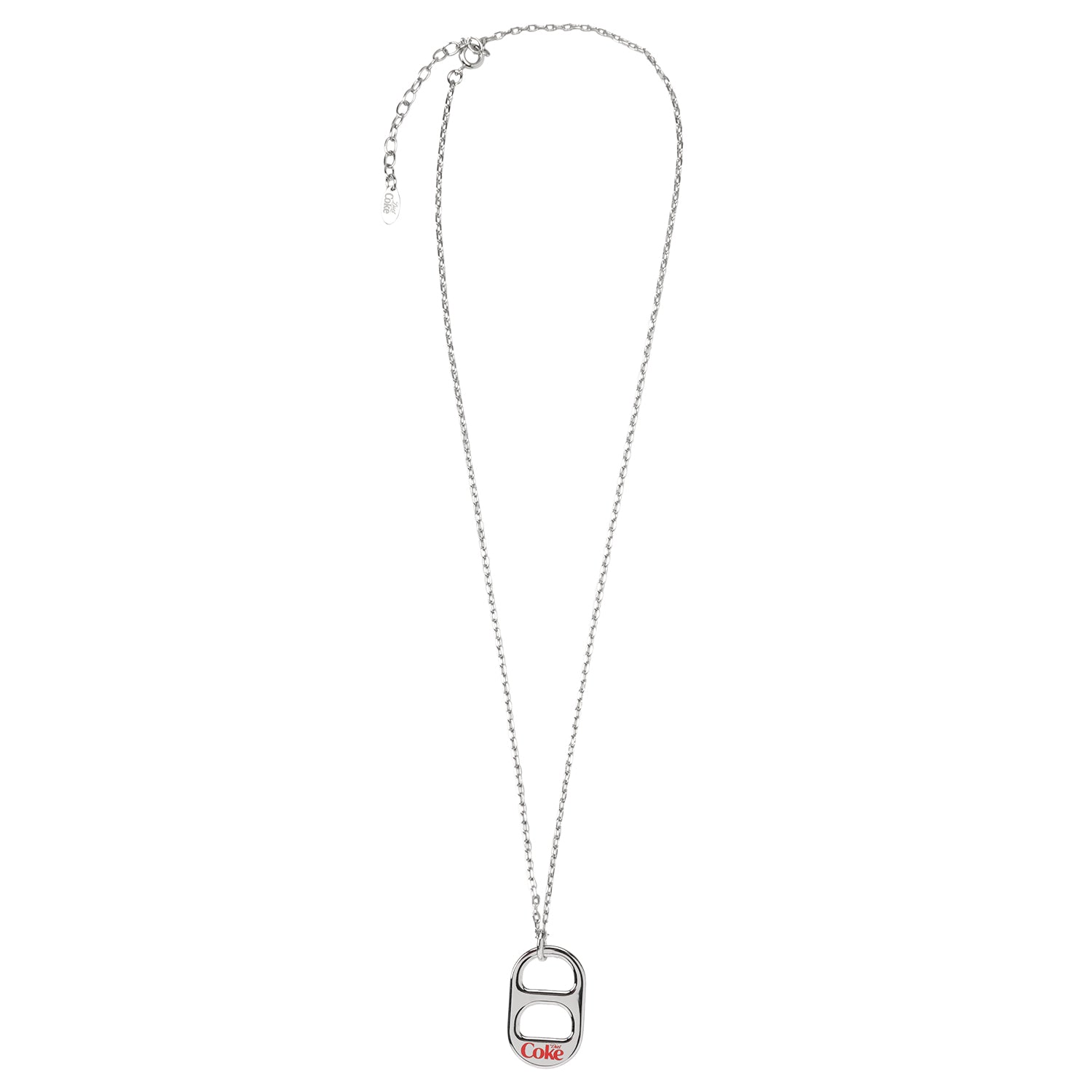 Diet Coke Tab Silver Necklace Image 4