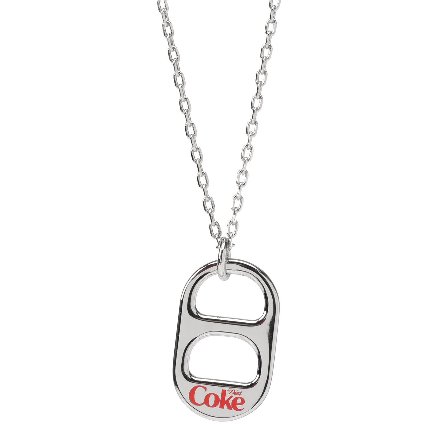 Diet Coke Tab Silver Necklace Image 1