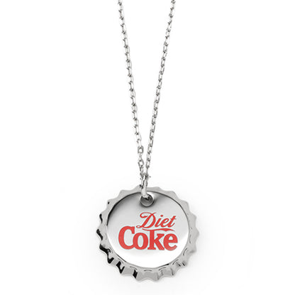 Diet Coke Bottle Cap Red Necklace Image 1