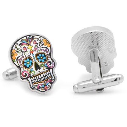 Day of the Dead Skull Cufflinks Image 2