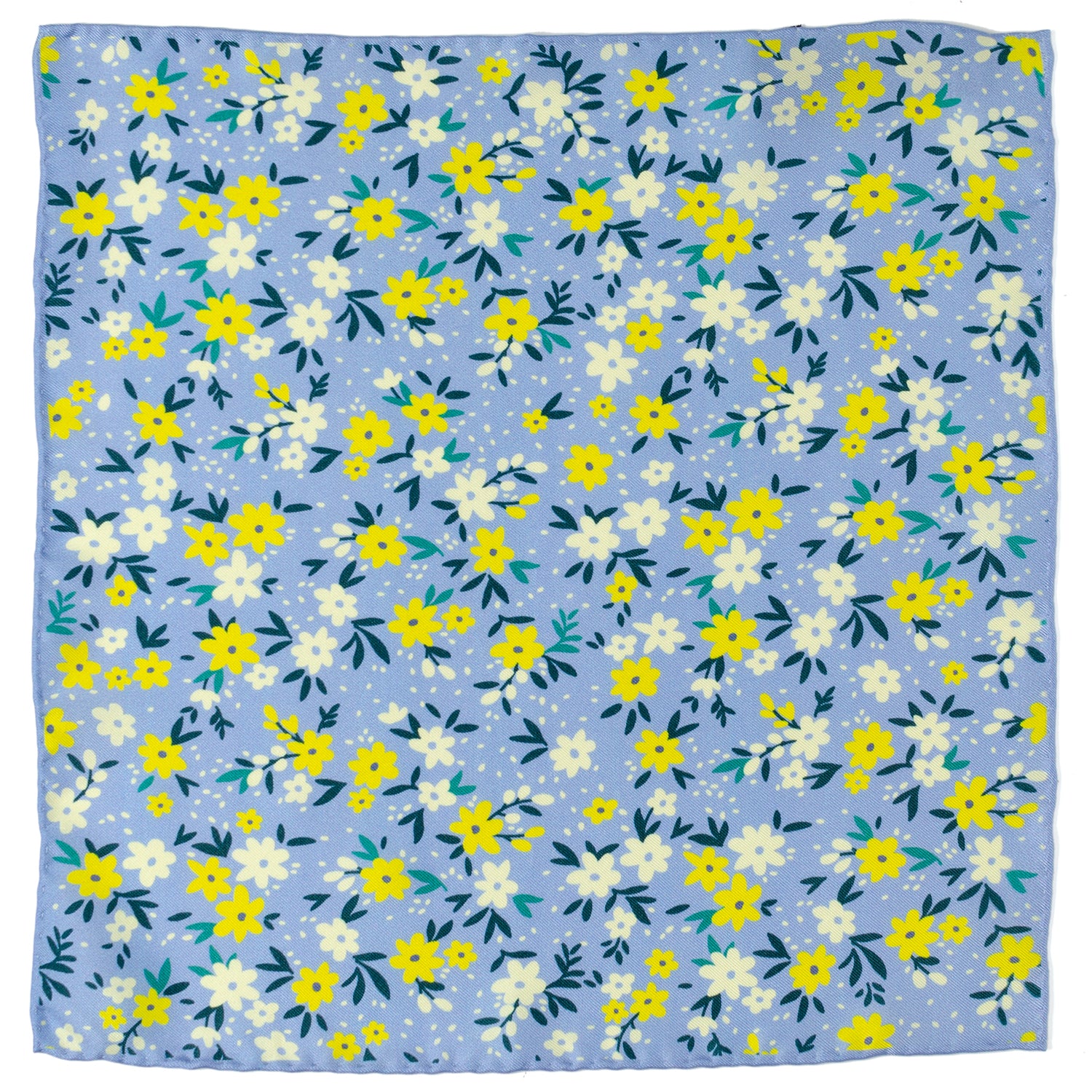 Floral Blue Pocket Square Image 1