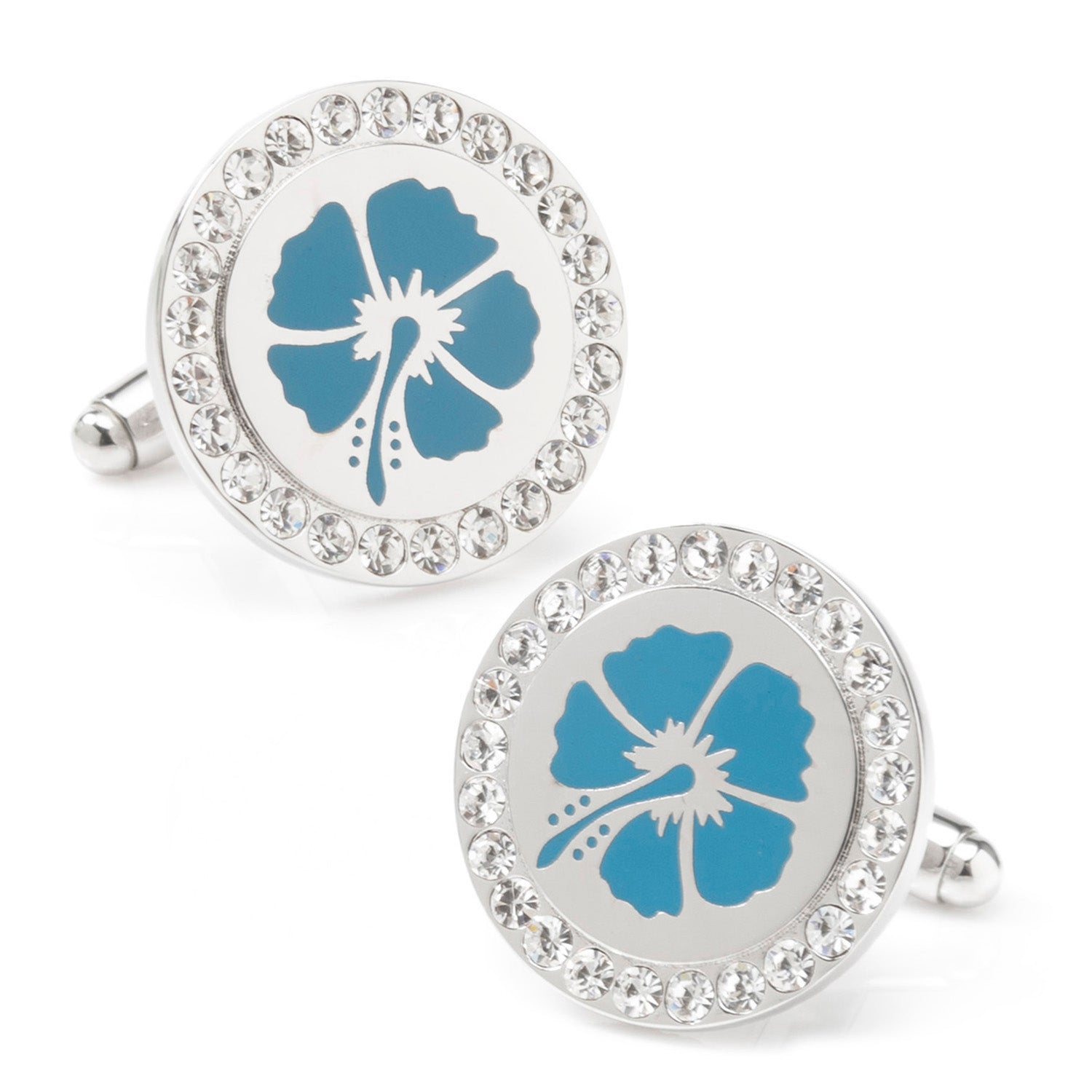 Blue Flower Cufflinks Image 1