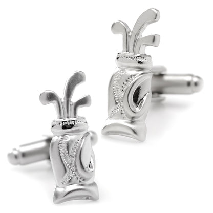 Plated Golf Bag Cufflinks Image 1