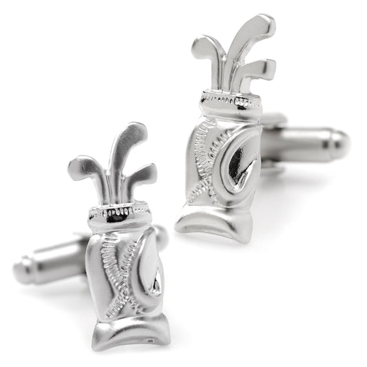 Plated Golf Bag Cufflinks Image 1