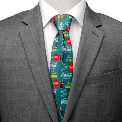 Coca-Cola Green Men's Tie Image 2