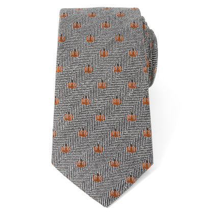 Holiday Pumpkin Herringbone Tie Image 3