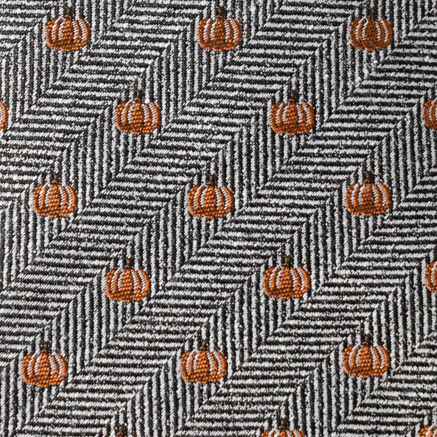 Holiday Pumpkin Herringbone Tie Image 4