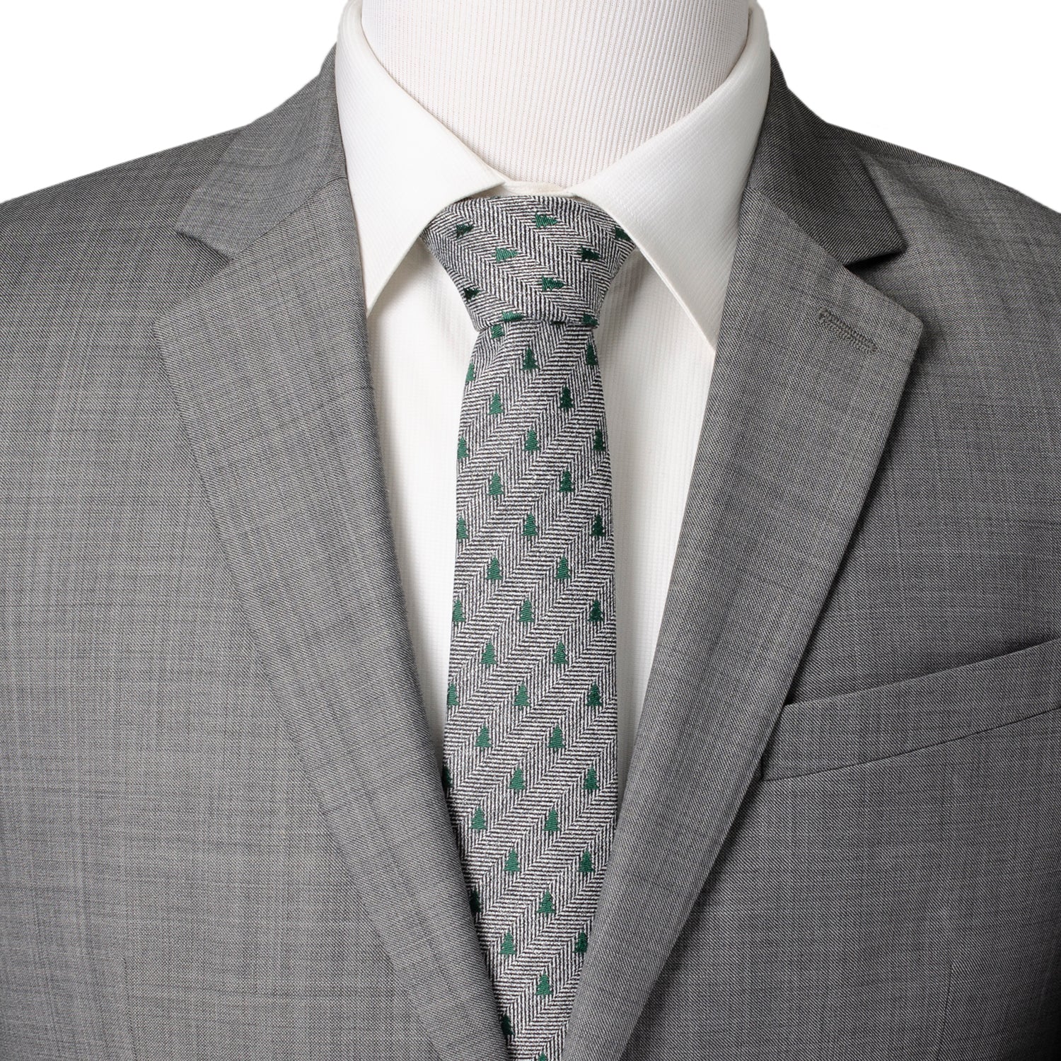 Holiday Tree Herringbone Tie Image 2