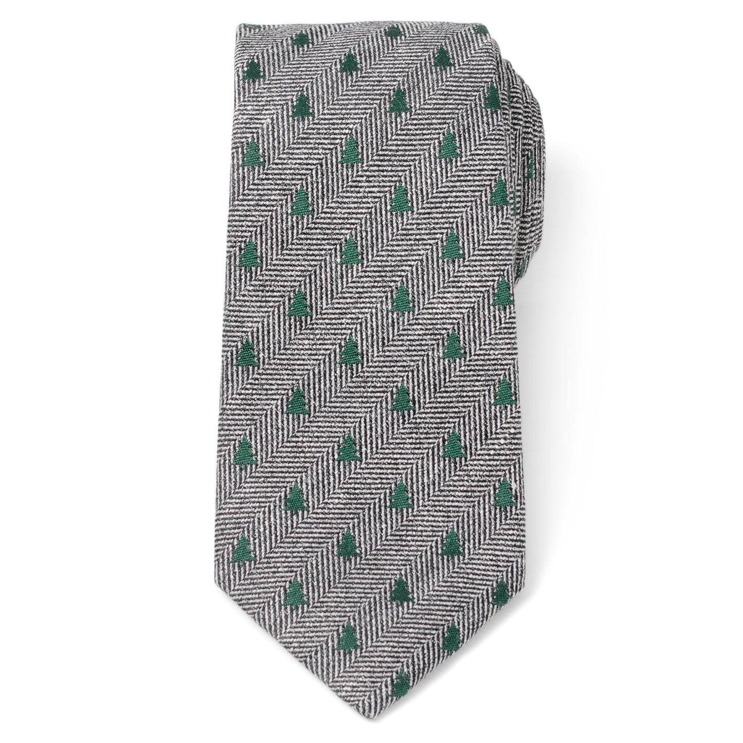 Holiday Tree Herringbone Tie Image 3