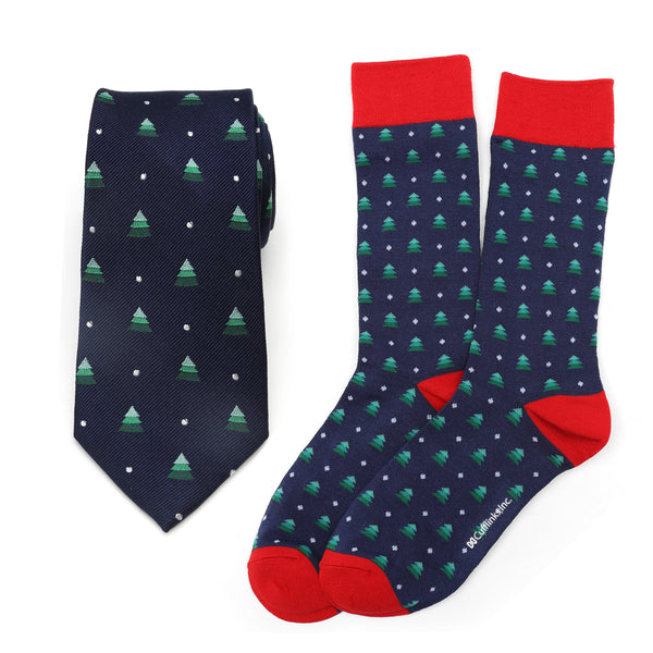 Holiday Tree Tie and Sock Gift Set Image 1