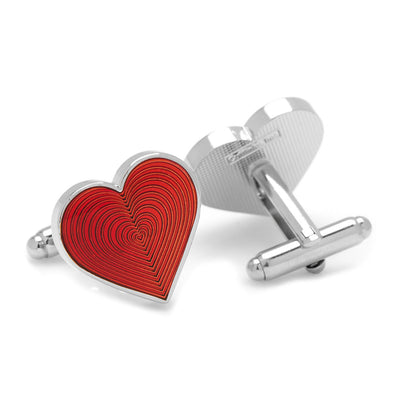 Red Heart Cufflinks Image 2