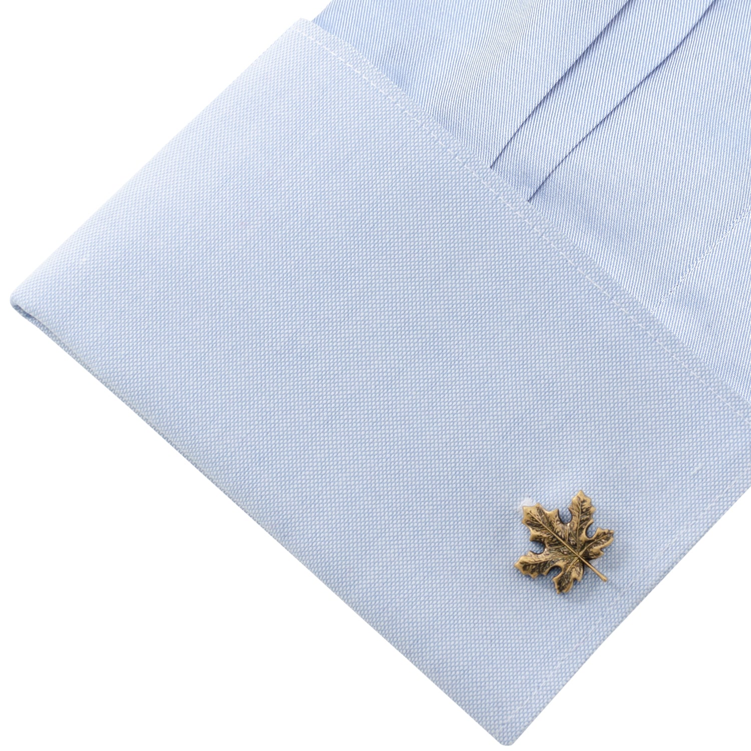 3D Maple Leaf Cufflinks Image 3