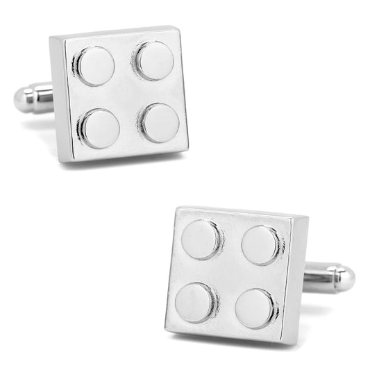 Silver Building Block Cufflinks Image 1