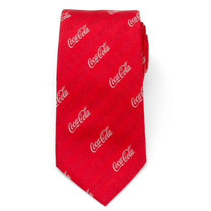 Coca-Cola Logo Red Men's Tie Image 3