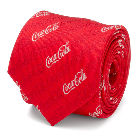 Coca-Cola Logo Red Men's Tie Image 1