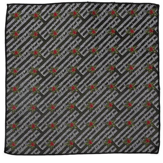 Music Holly Note Pocket Square Image 1