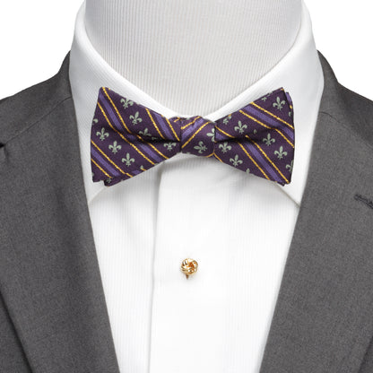 Mardi Gras Stripe Bow Tie Image 2