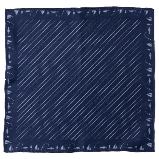 Nautical Blue Pocket Square Image 1