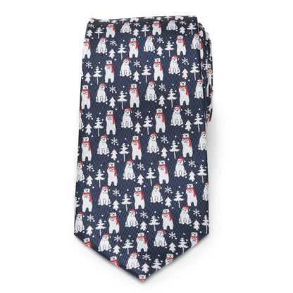 Polar Bear Blue Men's Tie Image 3