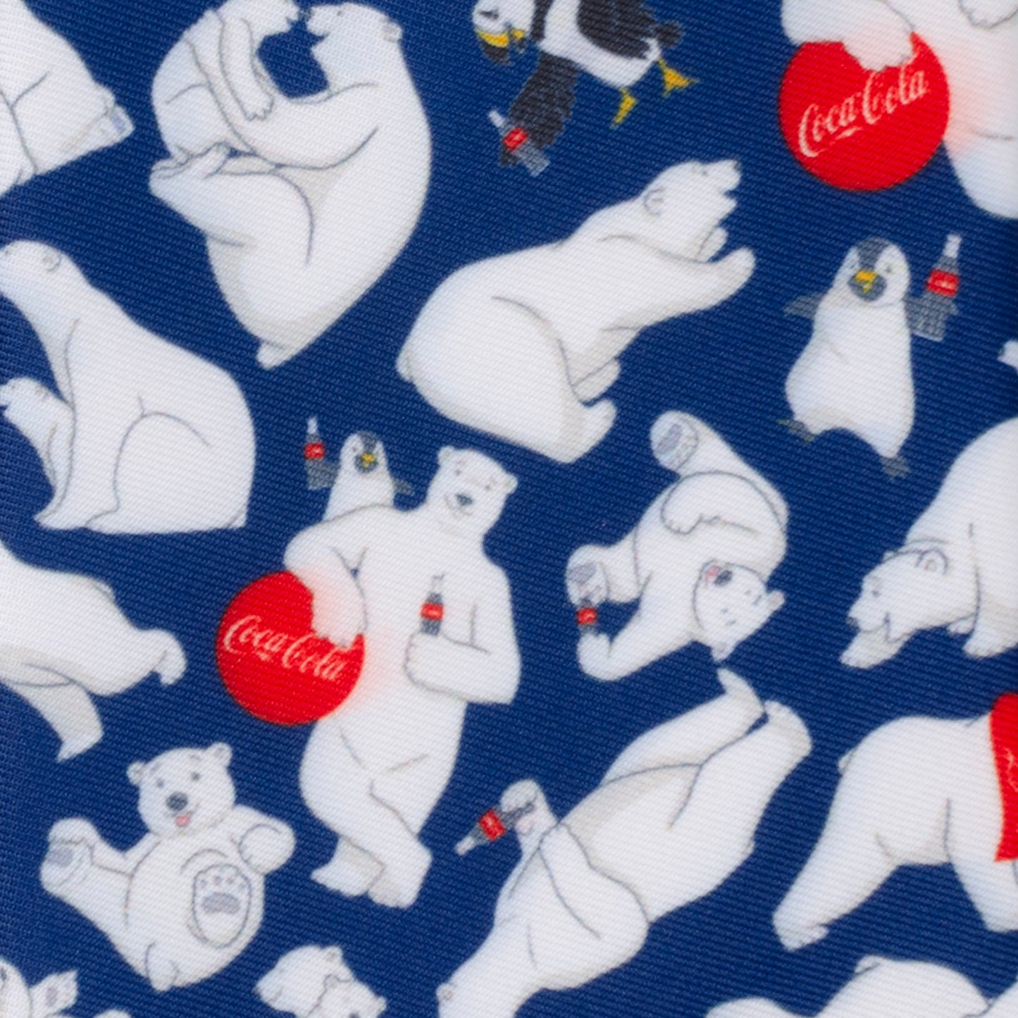 Coca-Cola Polar Bear Navy Blue Men's Tie Image 4