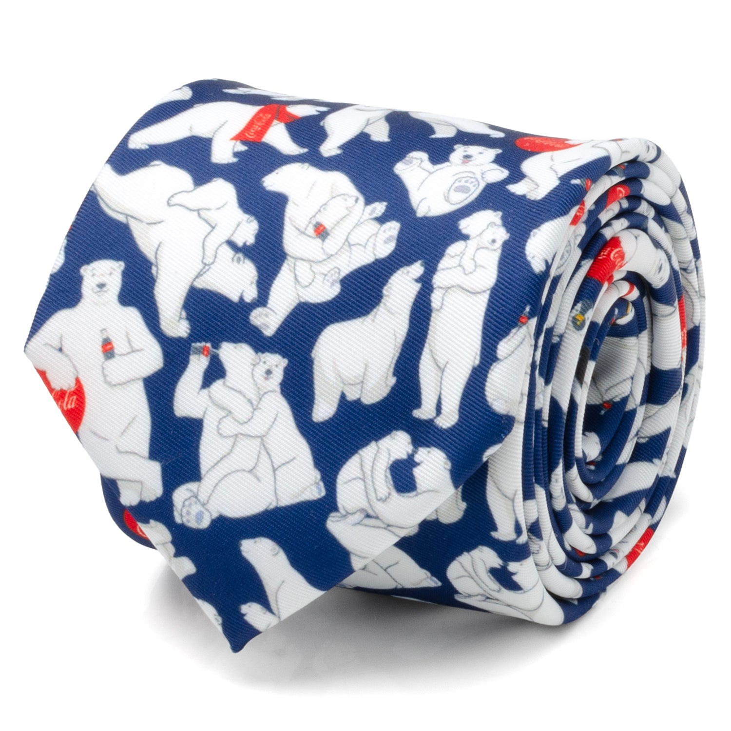 Coca-Cola Polar Bear Navy Blue Men's Tie Image 1