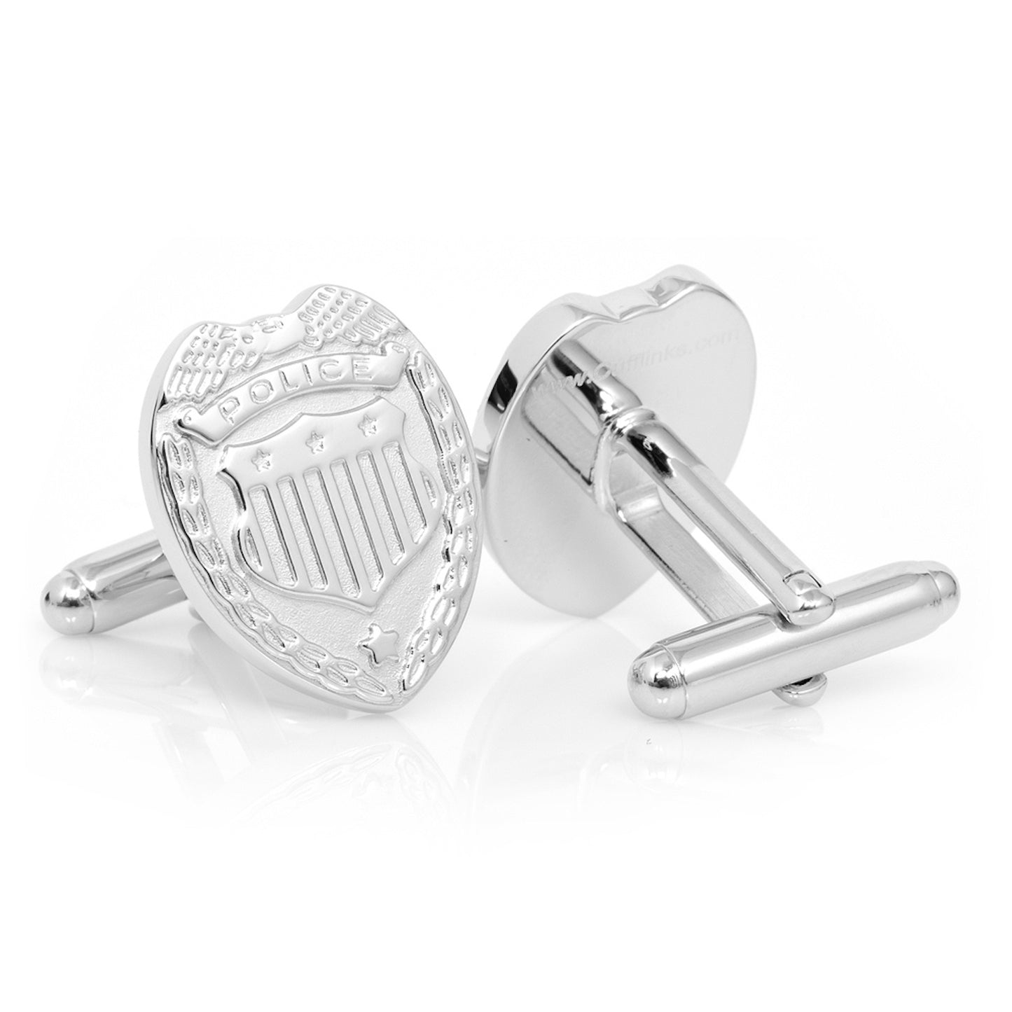 Silver Police Badge Cufflinks Image 3