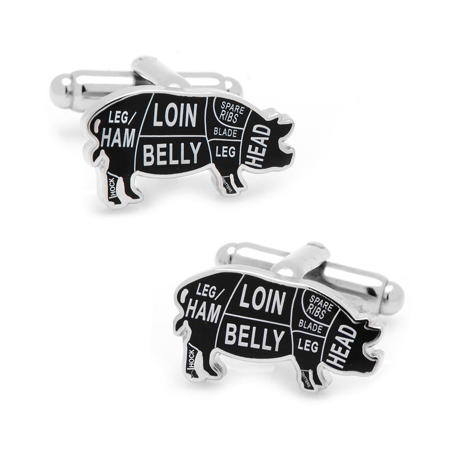 Pork Butcher Cuts Cufflinks Image 1