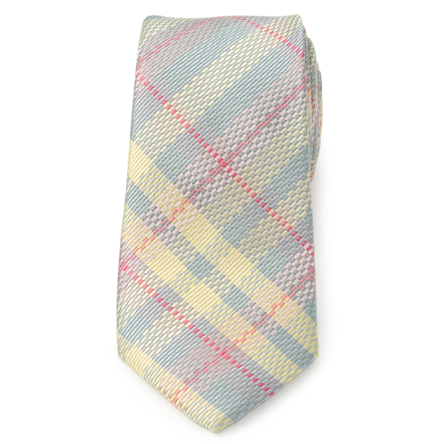 Pastel Plaid Men's Tie Image 3