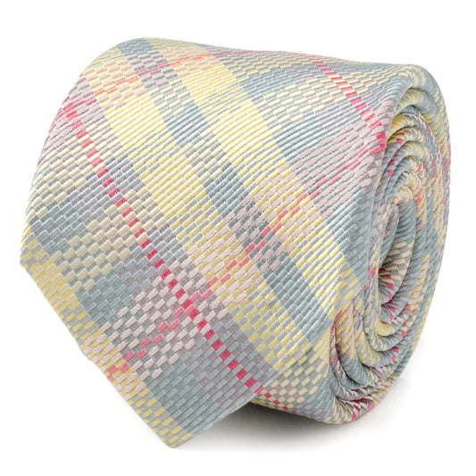 Pastel Plaid Men's Tie Image 1