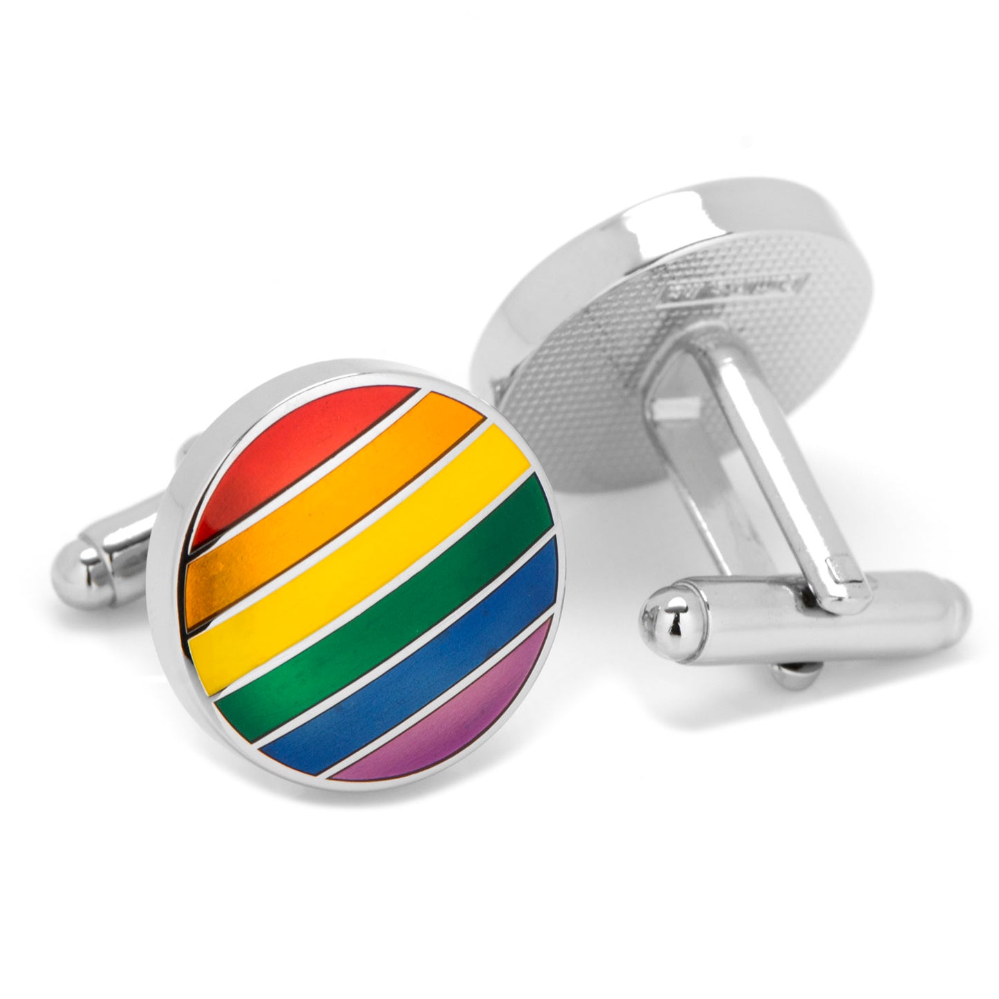 Rainbow Stripe Cufflinks Image 2