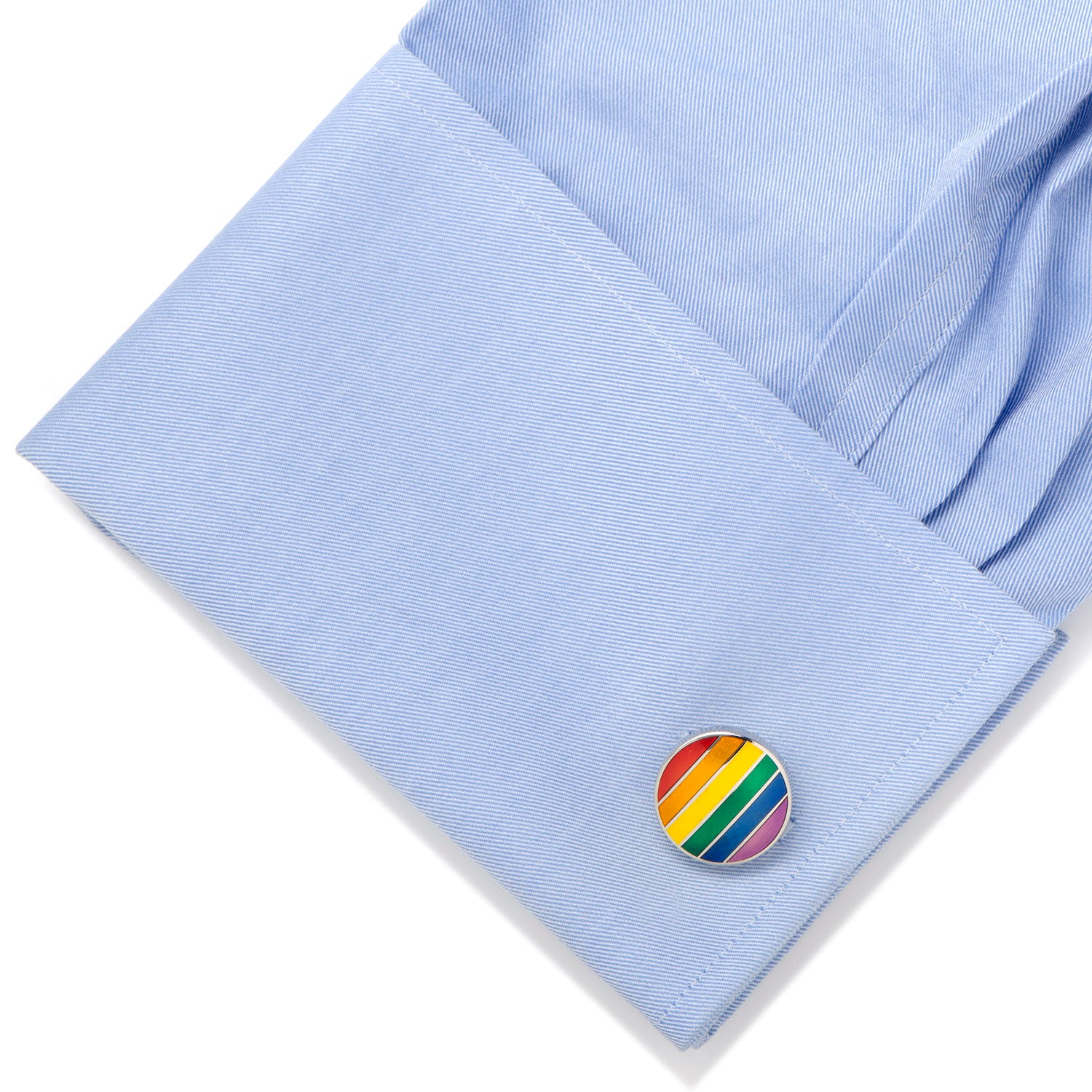 Rainbow Stripe Cufflinks Image 3