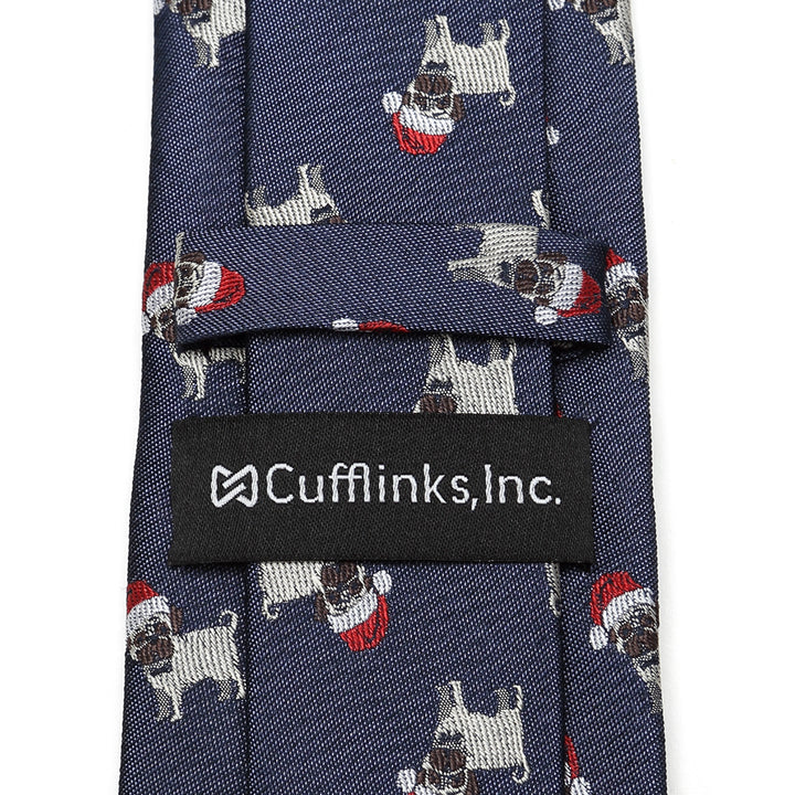 Santa Pug Men's Tie Image 4