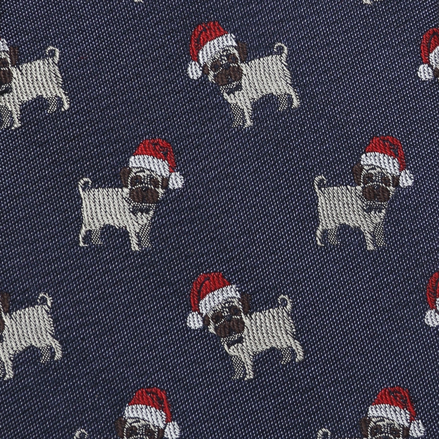 Santa Pug Men's Tie Image 5