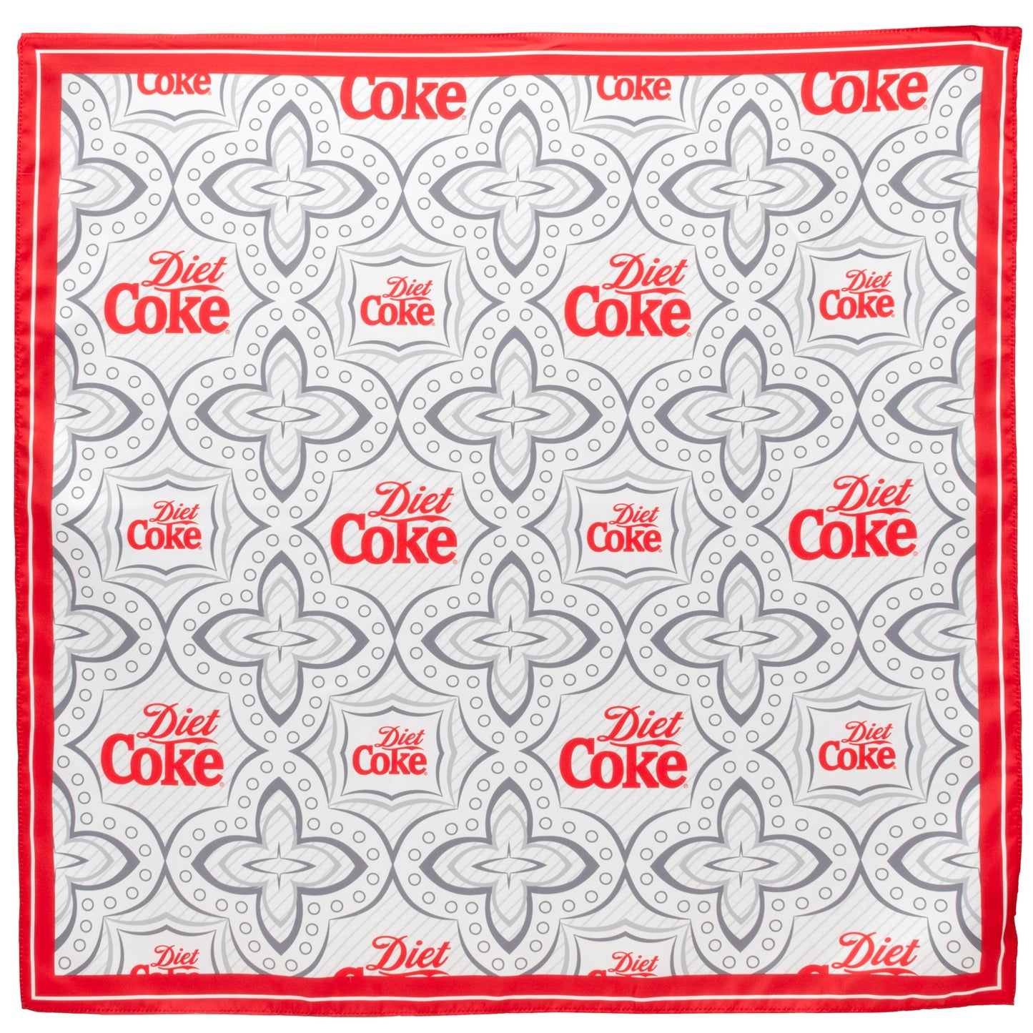 Satin Diet Coke Print Grey Scarf Image 1