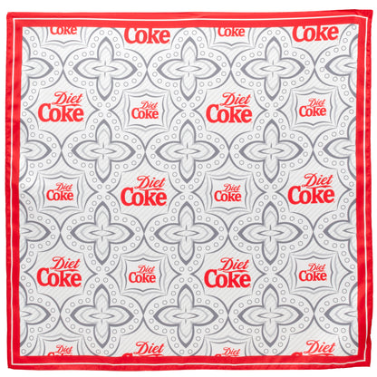 Satin Diet Coke Print Grey Scarf Image 1