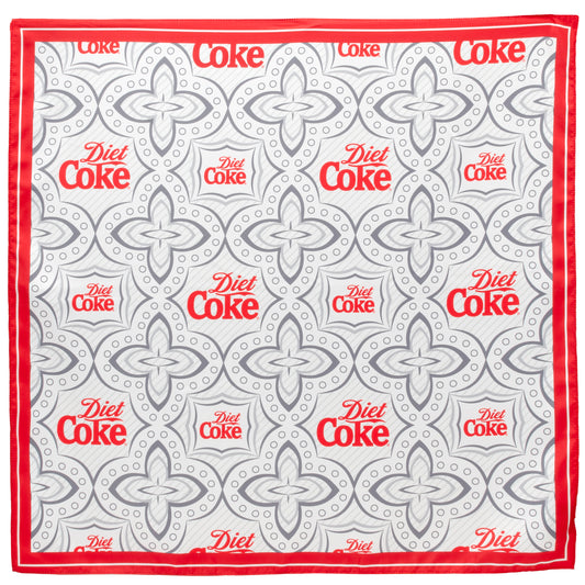 Satin Diet Coke Print Grey Scarf Image 1