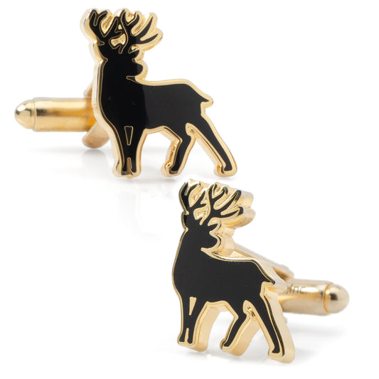 Stag Deer Gold Cufflinks Image 1